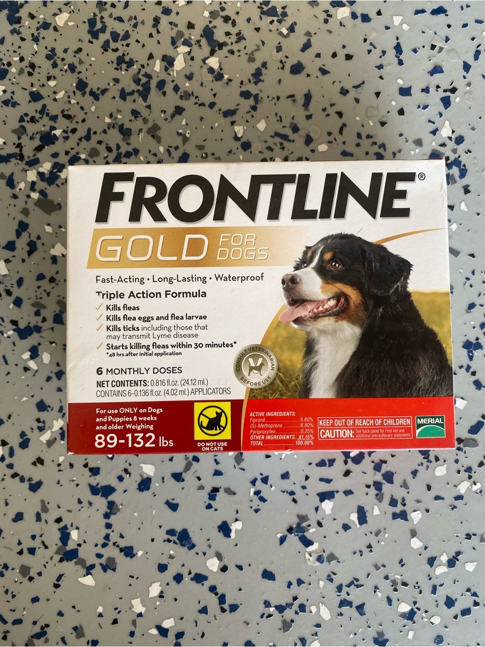 Frontline Gold for Dogs - 89-132 lbs - Gold/White Packaging